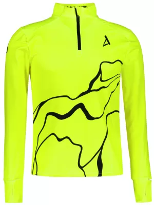 Férfi sport pulóver prémium plusz ALTISPORT VOJ/ALM073MI04 FLUO-SÁRGA
