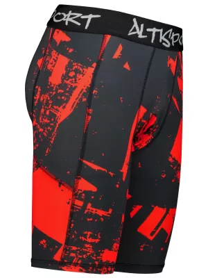 Férfi sportlányok a prémium térdénél ALTISPORT VOJ/ALM079LEG02 FEKETE -RED