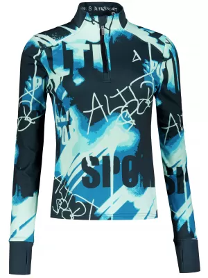 Női sport pulóver prémium plusz ALTISPORT VOJ/ALW076MI04 KÉK/FEKETE