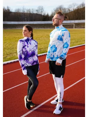 Női sport pulóver prémium plusz ALTISPORT VOJ/ALW076MI04 IBOLYA/FEHÉR
