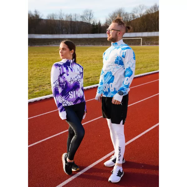  Női sport pulóver prémium plusz ALTISPORT VOJ/ALW076MI04 IBOLYA/FEHÉR 
