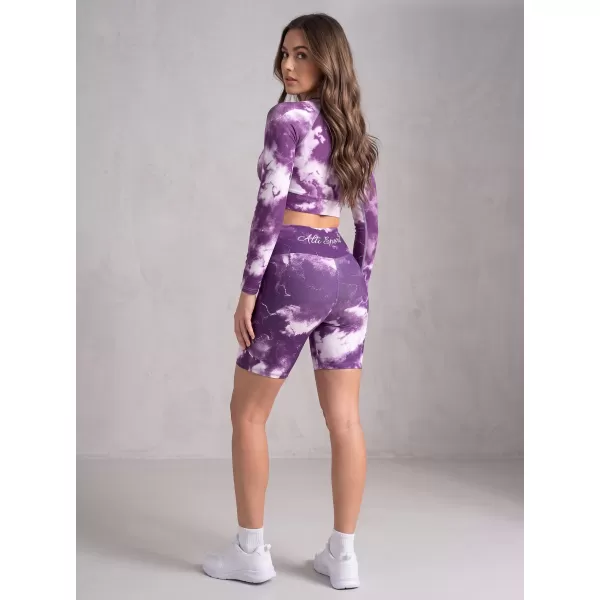  Női nadrág a térd prémium felett ALTISPORT VOJ/ALW066LEG02 FEHÉR -VIOLET 