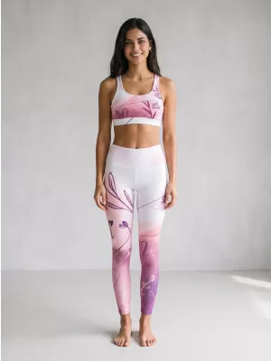 Női hosszú nadrág prémium ALTISPORT VOJ/ALW083LEG01 FEHÉR -PINK