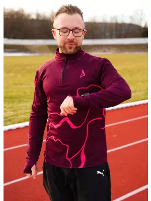 Férfi sport pulóver prémium plusz ALTISPORT VOJ/ALM073MI04 BORVÖRÖS