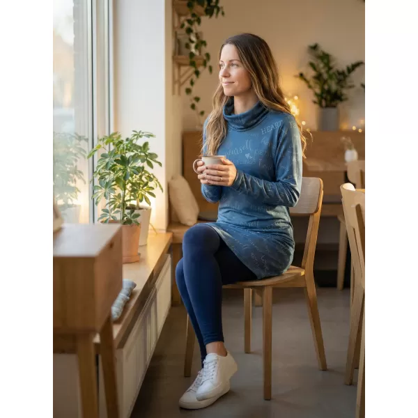  Női meghosszabbított prémium pulóver ALTISPORT VOJ/ALW067MI06 KÉK 