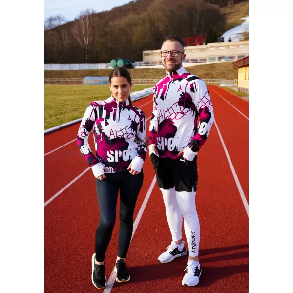  Női sport pulóver prémium plusz ALTISPORT VOJ/ALW076MI04 FEHÉR/BOR 