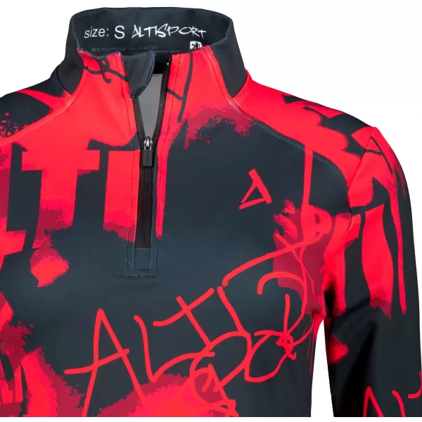  Női sport pulóver prémium plusz ALTISPORT VOJ/ALW076MI04 PIROS/FEKETE 