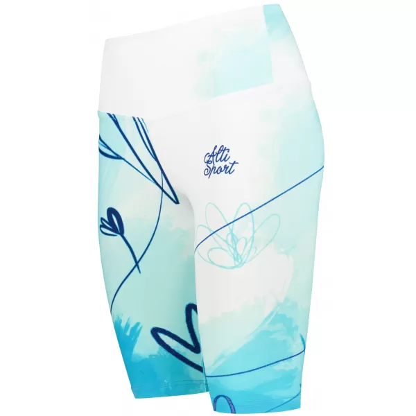 Női nadrág a térd prémium felett ALTISPORT VOJ/ALW083LEG02 FEHÉR -BLUE 