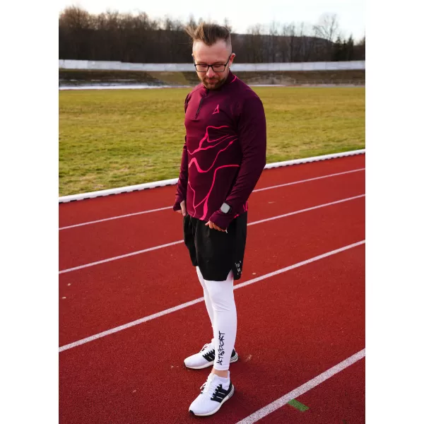  Férfi sport pulóver prémium plusz ALTISPORT VOJ/ALM073MI04 BORVÖRÖS 