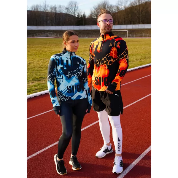  Női sport pulóver prémium plusz ALTISPORT VOJ/ALW076MI04 KÉK/FEKETE 