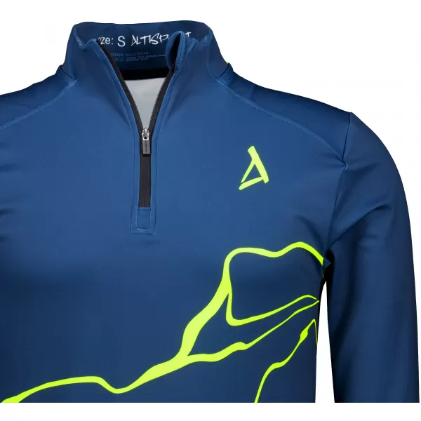  Férfi sport pulóver prémium plusz ALTISPORT VOJ/ALM073MI04 NAVY-FLUO SÁRGA 