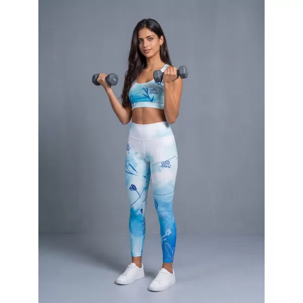  Női hosszú nadrág prémium ALTISPORT VOJ/ALW083LEG01 FEHÉR -BLUE 