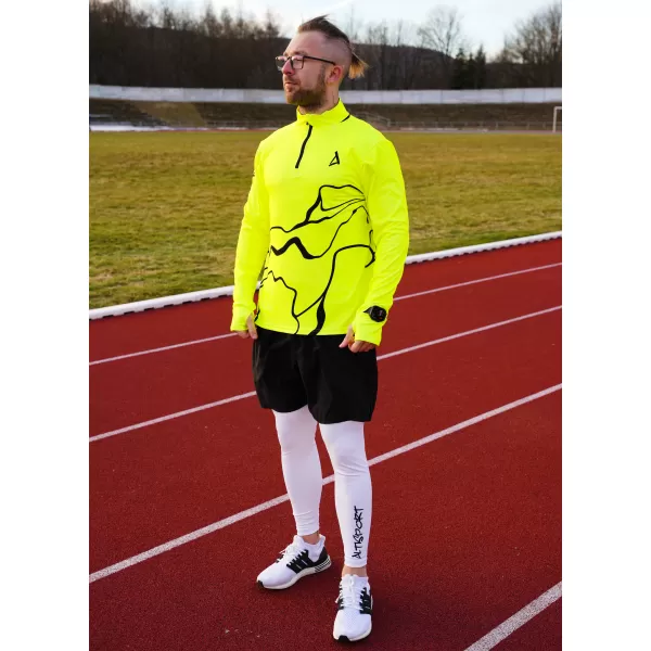  Férfi sport pulóver prémium plusz ALTISPORT VOJ/ALM073MI04 FLUO-SÁRGA 