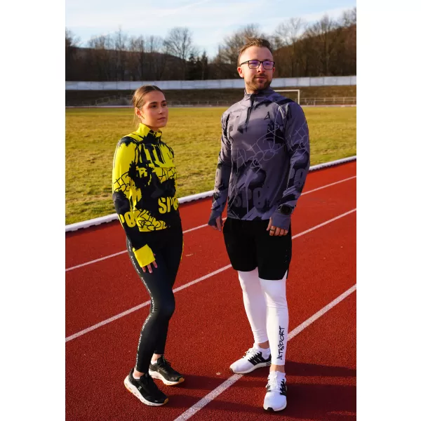  Férfi sport pulóver prémium plusz ALTISPORT VOJ/ALM076MI04 SÖTÉTSZÜRKE 