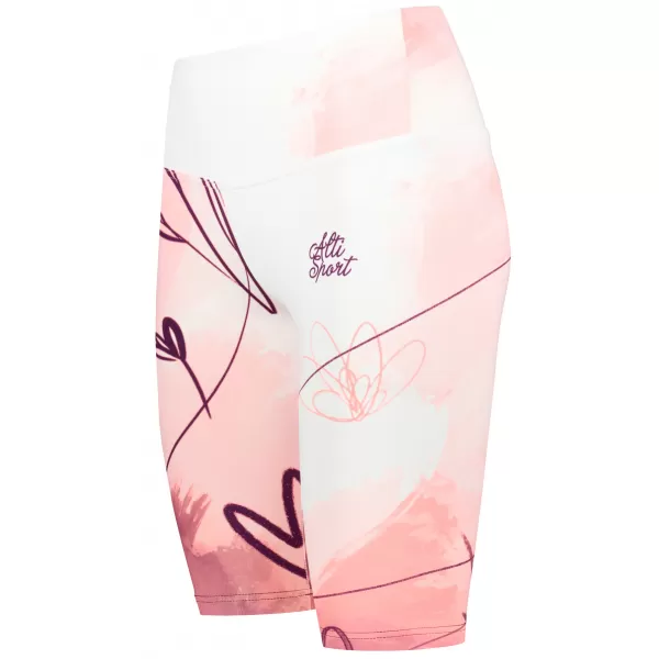  Női nadrág a térd prémium felett ALTISPORT VOJ/ALW083LEG02 FEHÉR -PINK 