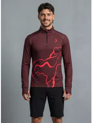 Férfi sport pulóver prémium plusz ALTISPORT VOJ/ALM073MI04 BORVÖRÖS