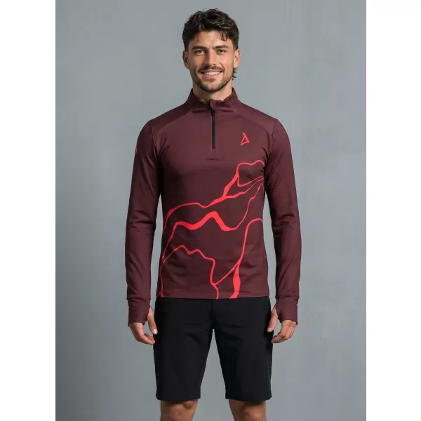  Férfi sport pulóver prémium plusz ALTISPORT VOJ/ALM073MI04 BORVÖRÖS 
