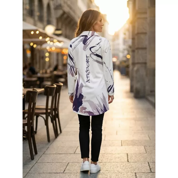  Női pulóver prémium táska ALTISPORT VOJ/ALW074MI05 FEHÉR -VIOLET 