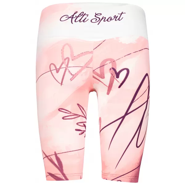  Női nadrág a térd prémium felett ALTISPORT VOJ/ALW083LEG02 FEHÉR -PINK 