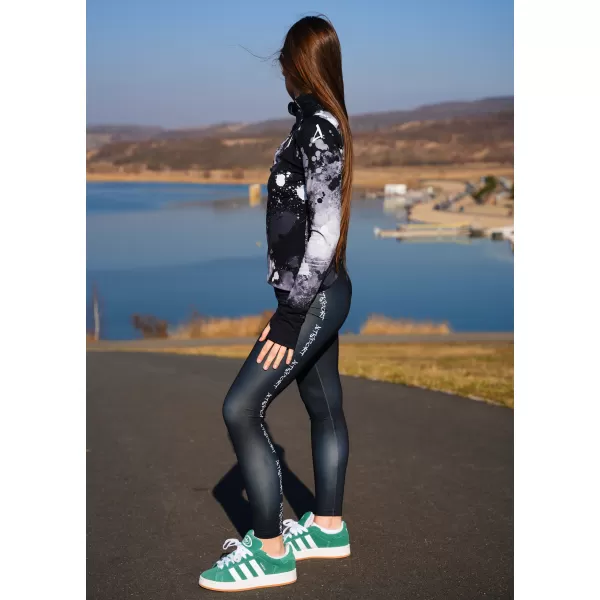  Női sport pulóver prémium plusz ALTISPORT VOJ/ALW055MI04 FEKETE -FEHÉR 