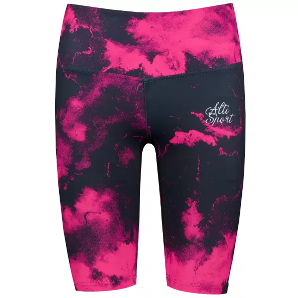  Női nadrág a térd prémium felett ALTISPORT VOJ/ALW066LEG02 FEKETE -PINK 