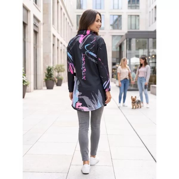  Női pulóver prémium táska ALTISPORT VOJ/ALW074MI05 FEKETE -PINK 