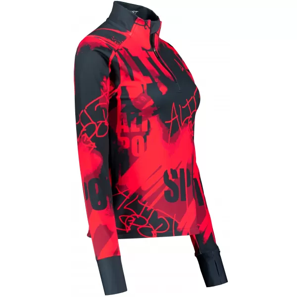  Női sport pulóver prémium plusz ALTISPORT VOJ/ALW076MI04 PIROS/FEKETE 