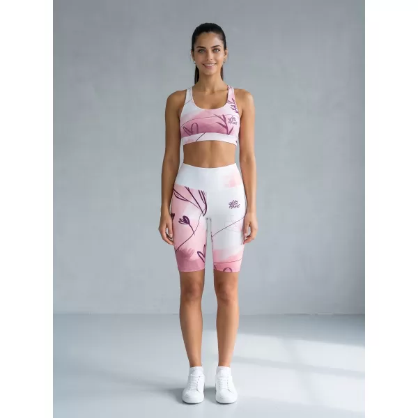  Női nadrág a térd prémium felett ALTISPORT VOJ/ALW083LEG02 FEHÉR -PINK 