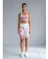Női nadrág a térd prémium felett ALTISPORT VOJ/ALW083LEG02 FEHÉR -PINK