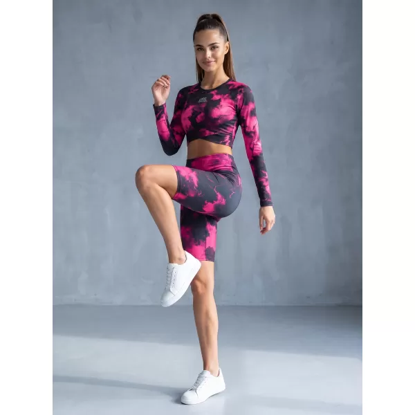 Női nadrág a térd prémium felett ALTISPORT VOJ/ALW066LEG02 FEKETE -PINK 