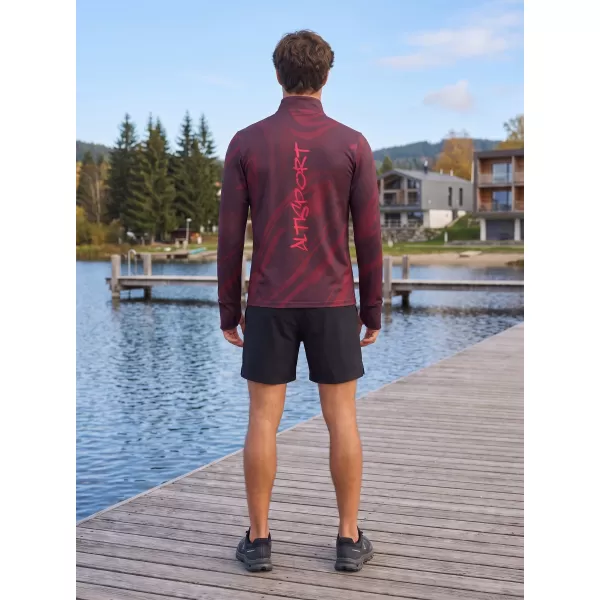  Férfi sport pulóver prémium plusz ALTISPORT VOJ/ALM072MI04 BORVÖRÖS 