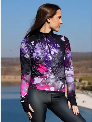 Női sport pulóver prémium plusz ALTISPORT VOJ/ALW055MI04 FEKETE -PINK