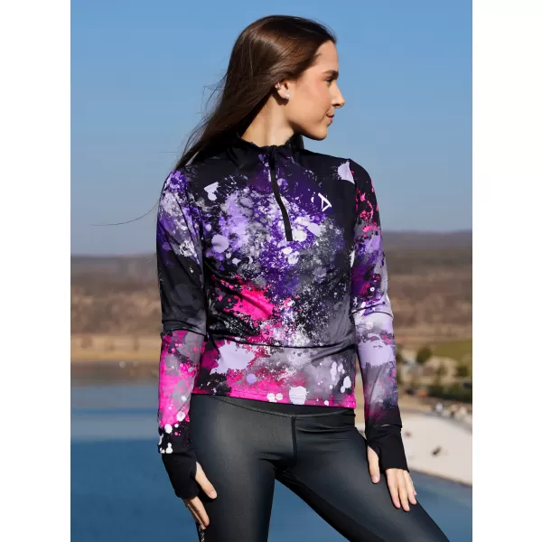  Női sport pulóver prémium plusz ALTISPORT VOJ/ALW055MI04 FEKETE -PINK 