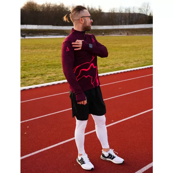  Férfi sport pulóver prémium plusz ALTISPORT VOJ/ALM073MI04 BORVÖRÖS 