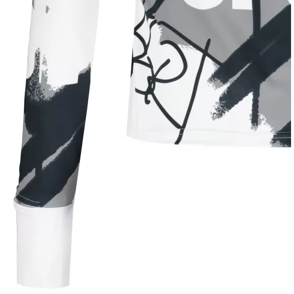  Női sport pulóver prémium plusz ALTISPORT VOJ/ALW076MI04 FEHÉR/FEKETE 