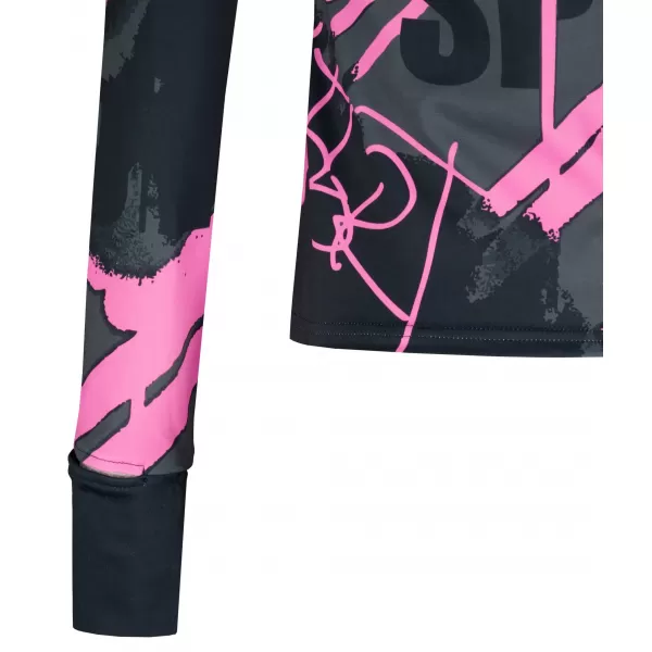  Női sport pulóver prémium plusz ALTISPORT VOJ/ALW076MI04 FEKETE/FLUO RÓZSASZÍN 
