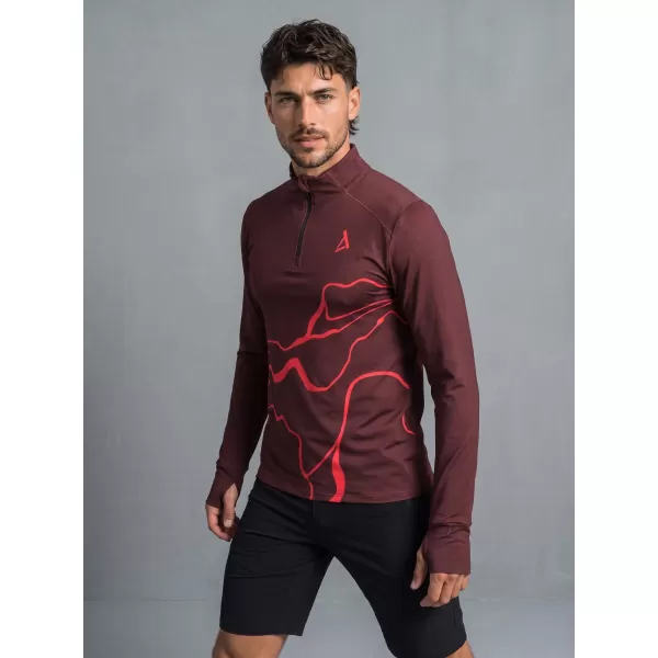  Férfi sport pulóver prémium plusz ALTISPORT VOJ/ALM073MI04 BORVÖRÖS 