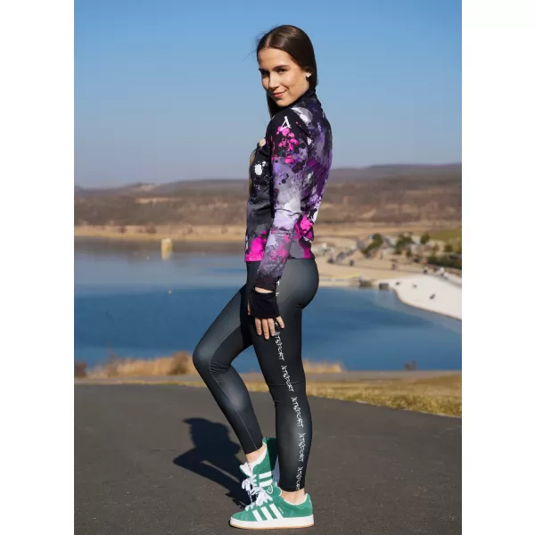  Női sport pulóver prémium plusz ALTISPORT VOJ/ALW055MI04 FEKETE -PINK 