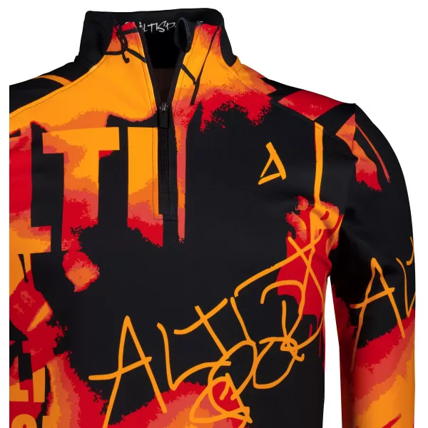  Férfi sport pulóver prémium plusz ALTISPORT VOJ/ALM076MI04 NARANCSSÁRGA/FEKETE 