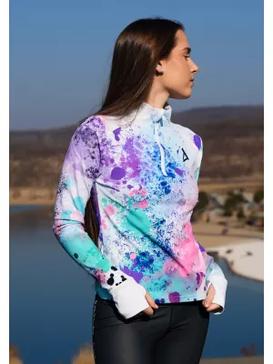 Női sport pulóver prémium plusz ALTISPORT VOJ/ALW055MI04 LILA/ZÖLD