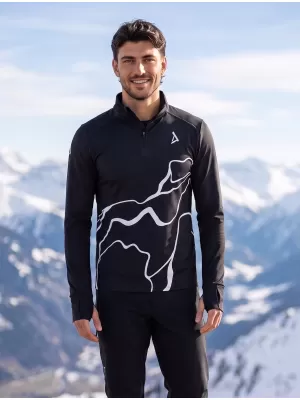 Férfi sport pulóver prémium plusz ALTISPORT VOJ/ALM073MI04 FEKETE