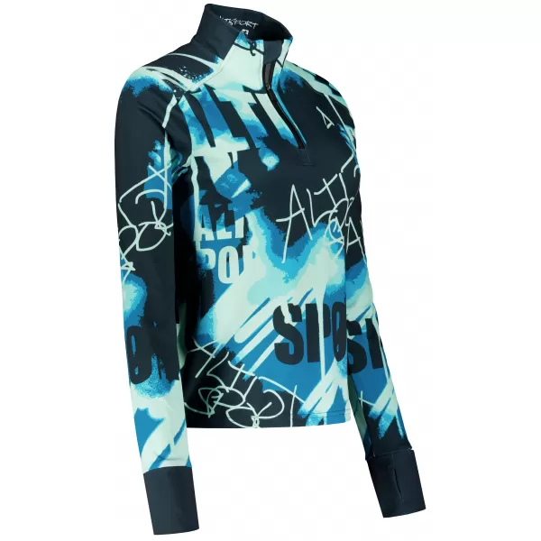  Női sport pulóver prémium plusz ALTISPORT VOJ/ALW076MI04 KÉK/FEKETE 
