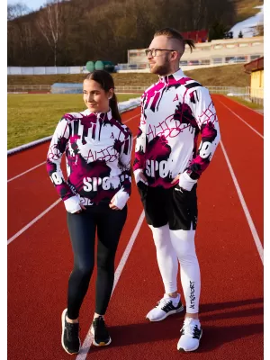Női sport pulóver prémium plusz ALTISPORT VOJ/ALW076MI04 FEHÉR/BOR