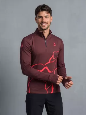 Férfi sport pulóver prémium plusz ALTISPORT VOJ/ALM073MI04 BORVÖRÖS