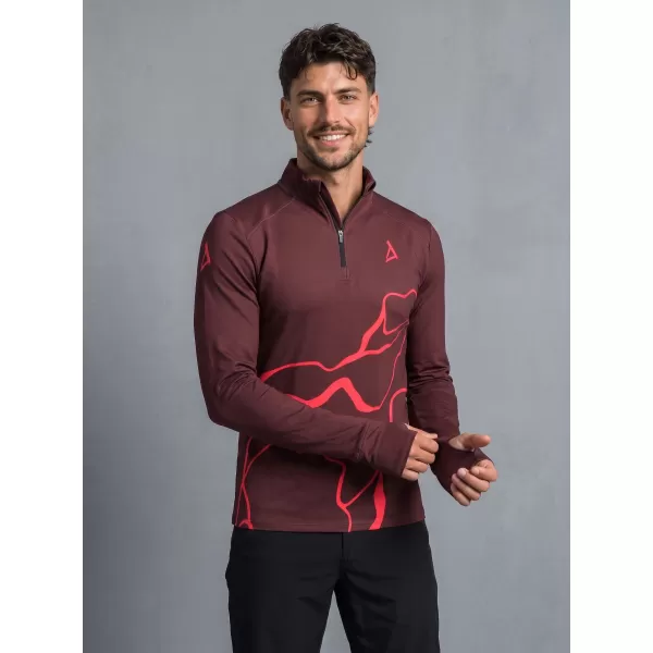  Férfi sport pulóver prémium plusz ALTISPORT VOJ/ALM073MI04 BORVÖRÖS 