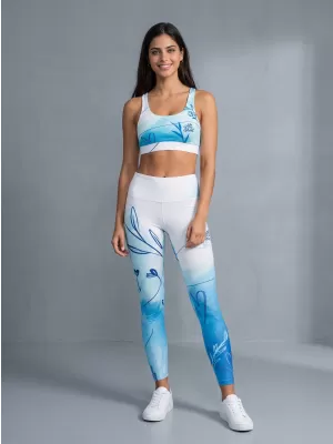 Női hosszú nadrág prémium ALTISPORT VOJ/ALW083LEG01 FEHÉR -BLUE