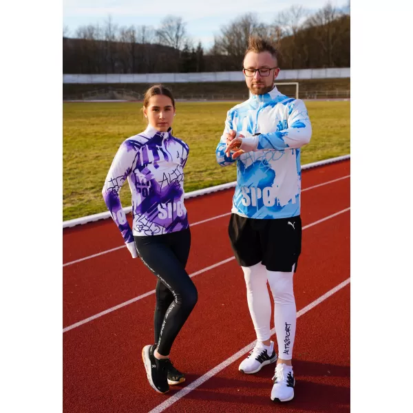  Női sport pulóver prémium plusz ALTISPORT VOJ/ALW076MI04 IBOLYA/FEHÉR 
