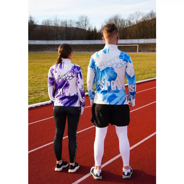  Női sport pulóver prémium plusz ALTISPORT VOJ/ALW076MI04 IBOLYA/FEHÉR 