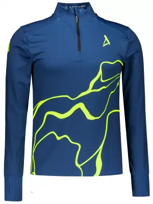 Férfi sport pulóver prémium plusz ALTISPORT VOJ/ALM073MI04 NAVY-FLUO SÁRGA