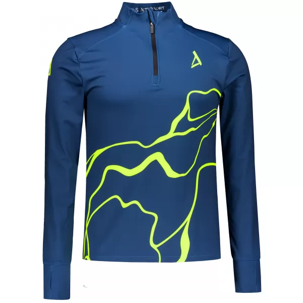  Férfi sport pulóver prémium plusz ALTISPORT VOJ/ALM073MI04 NAVY-FLUO SÁRGA 